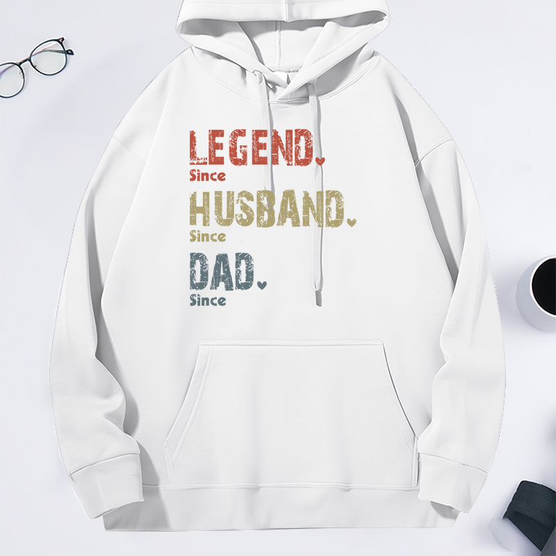 Personalized Legend Husband Dad and Papa Since Classic Hoodies Father's Day Birthday Gifts for Dad Grandpa