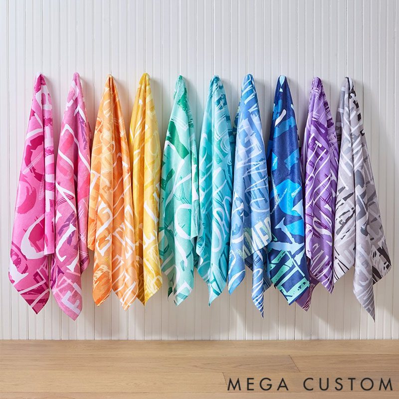 Personalized Name Beach Towel Gift for Travel Lovers