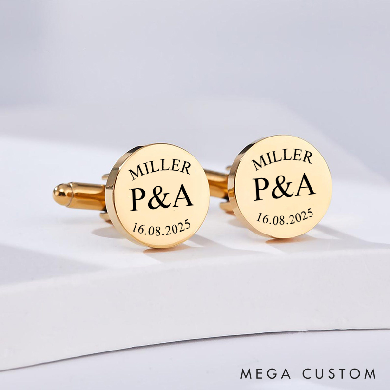 Personalized Groom Groomsman Cufflinks Custom Steel Wedding Party Cufflinks Groomsmen Gift Cuff Link Best Man Proposal Gift