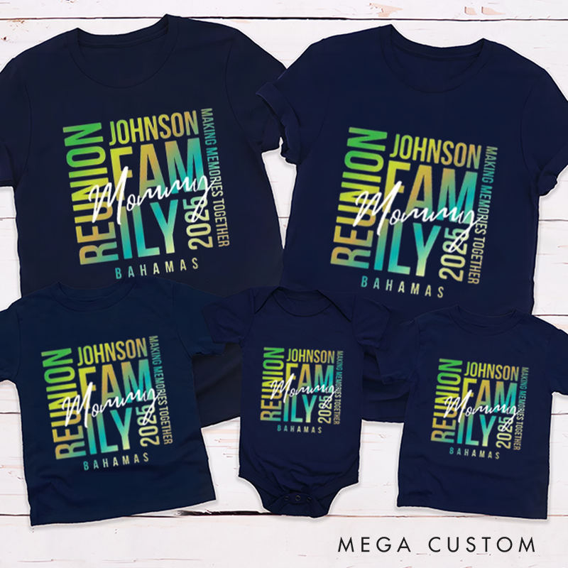 Personalized Family Reunion Beach Tees Matching and Reunited Family Matching Outfit