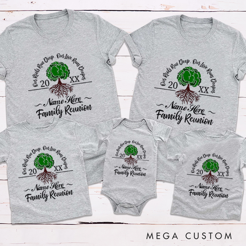 Personalized Family Reunion Shirts Matching Unisex Tees for Vacation and Family Tree Family Matching Outfit
