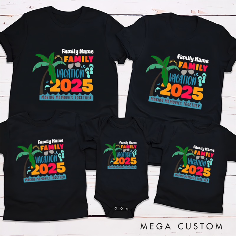 Personalized Family Vacation Matching Shirts for Making Memories Together at the Beach Family Matching Outfit