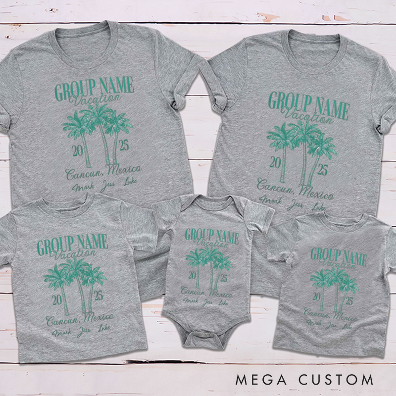 Personalized Family Vacation Shirts Matching Group Beach Friends Travel Family Matching Outfit