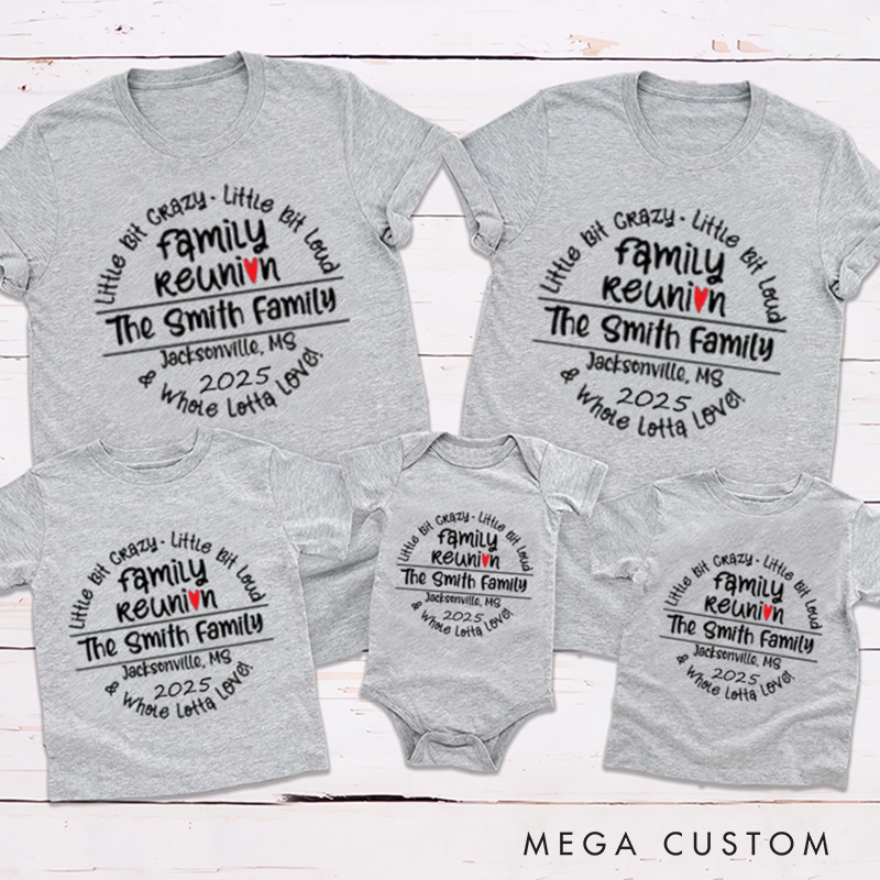Personalized Family Reunion Matching Tees Together in Love Family Matching Outfit