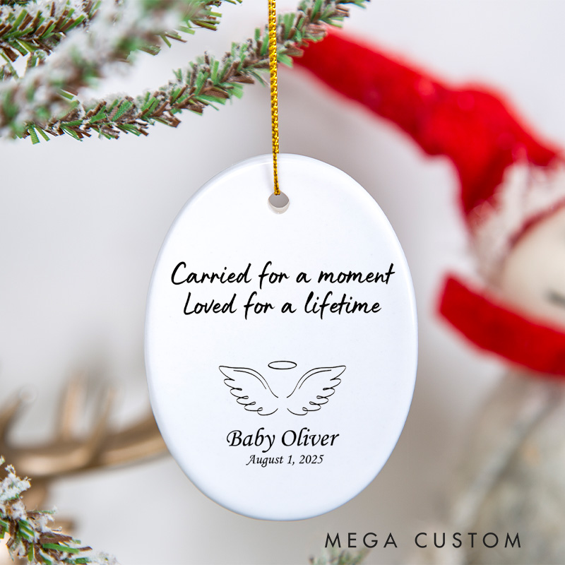 Personalized Miscarriage Ornament Infant Loss Ornament Still Born Gifts Baby Memorial Keepsake Angel Baby Sympathy Gift 
