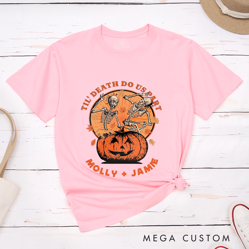 Personalized Til’ Death Do Us Part Couple Halloween Matching T-Shirt
