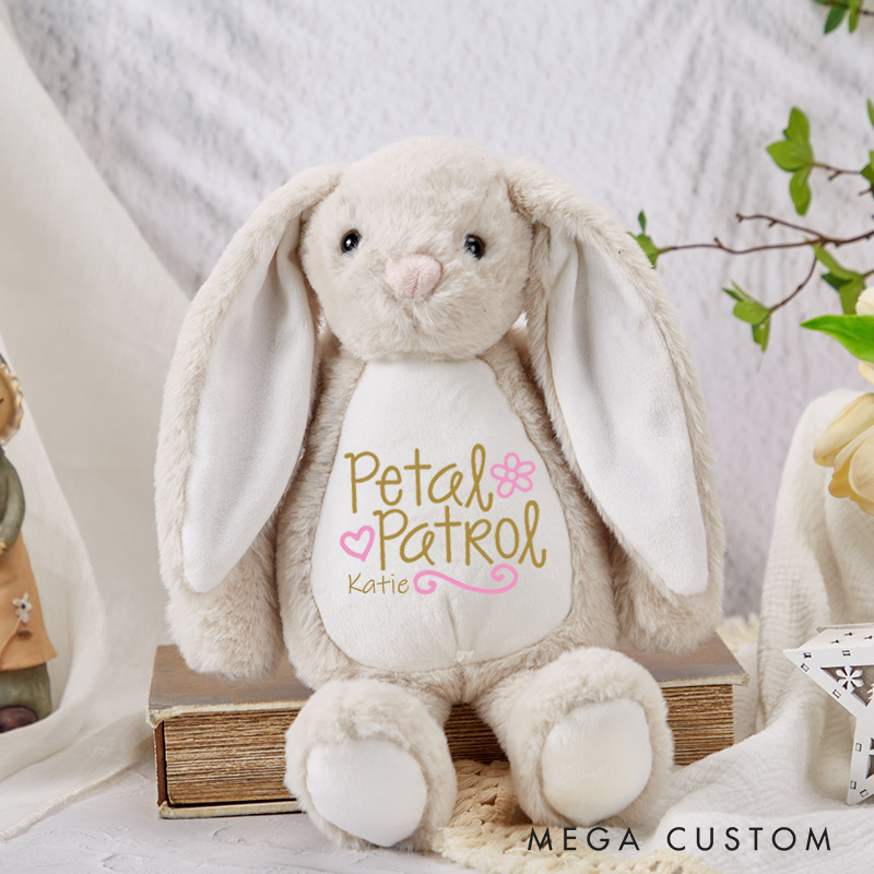 Personalised Flower Wreath Your Name Baby Rabbit for Wedding Flower Girl