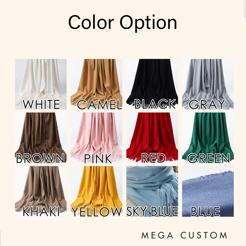 Personalized Super Soft Warm Scarf with Embroidered Knitting Yarn and Custom Name Gift For Knitting Lovers