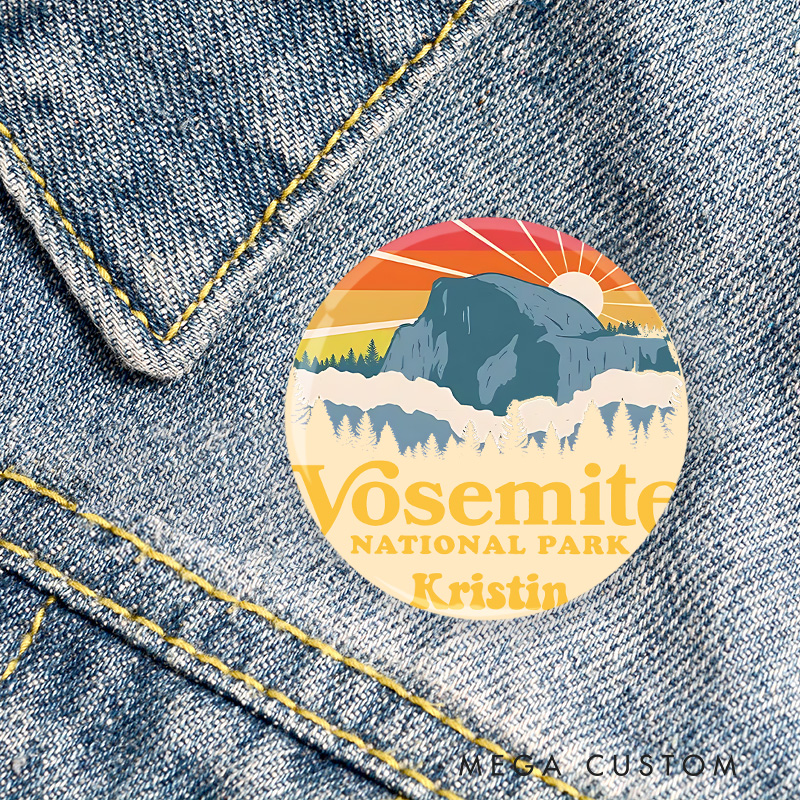 Personalized Outdoor Adventure Pin Adventure is Calling Badge Gift Camping Hiking Gift