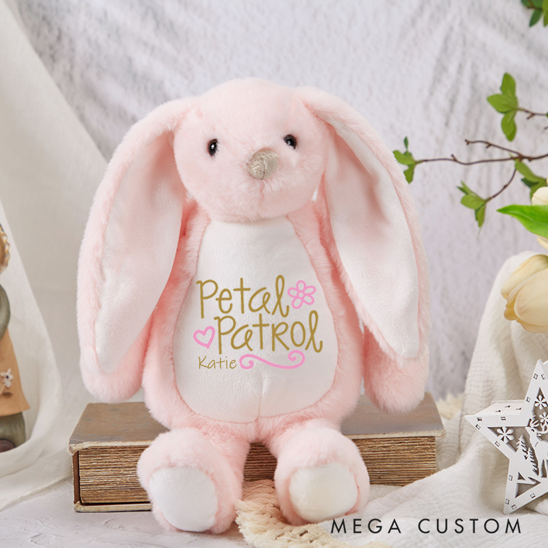 Personalised Flower Wreath Your Name Baby Rabbit for Wedding Flower Girl