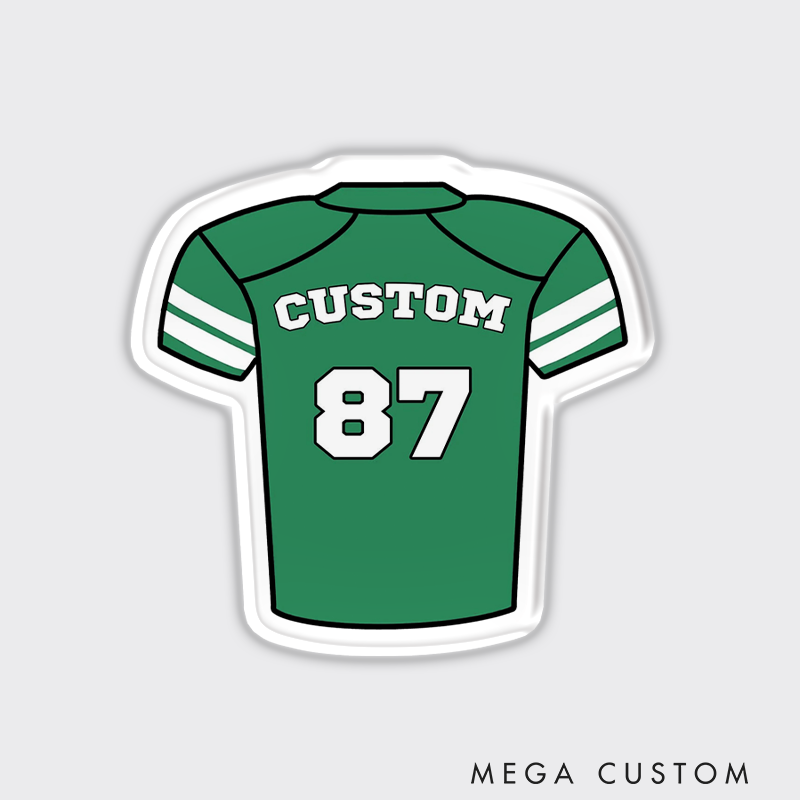Personalized American Football and Rugby Jersey Fridge Magnets with Custom Name and Number for Player Gifts