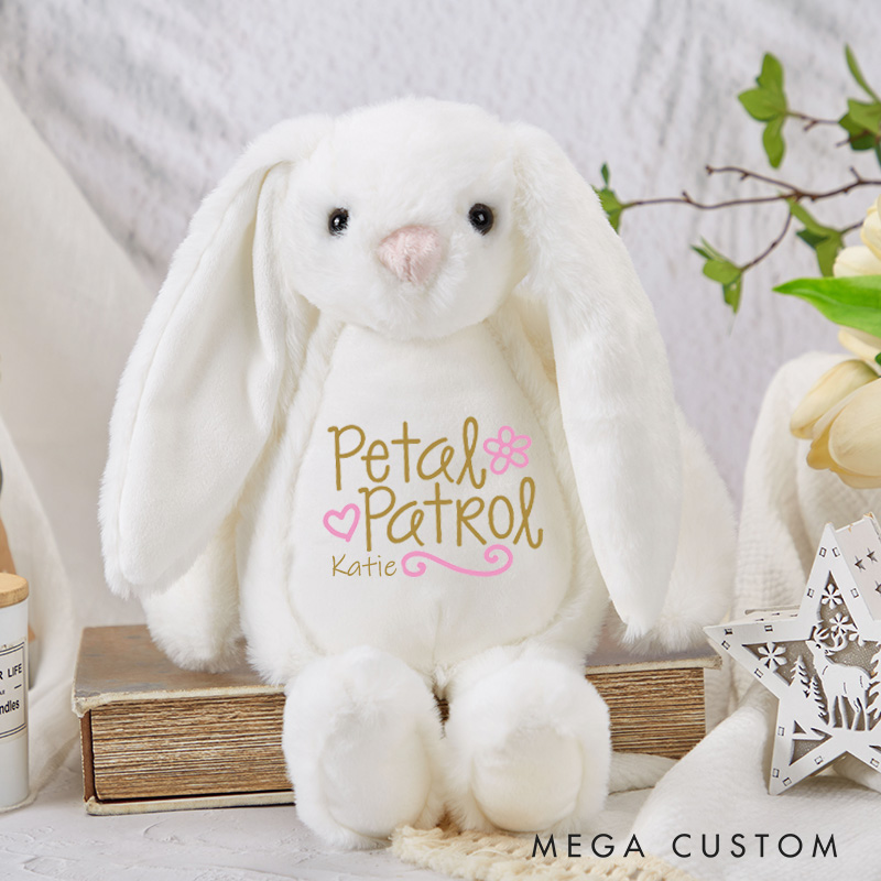 Personalised Flower Wreath Your Name Baby Rabbit for Wedding Flower Girl