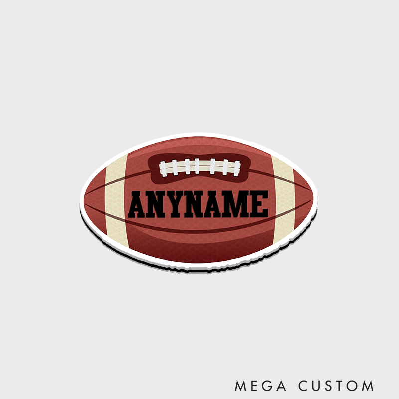 Personalized American Football and Rugby 3D Fridge Magnets with Custom Player Name