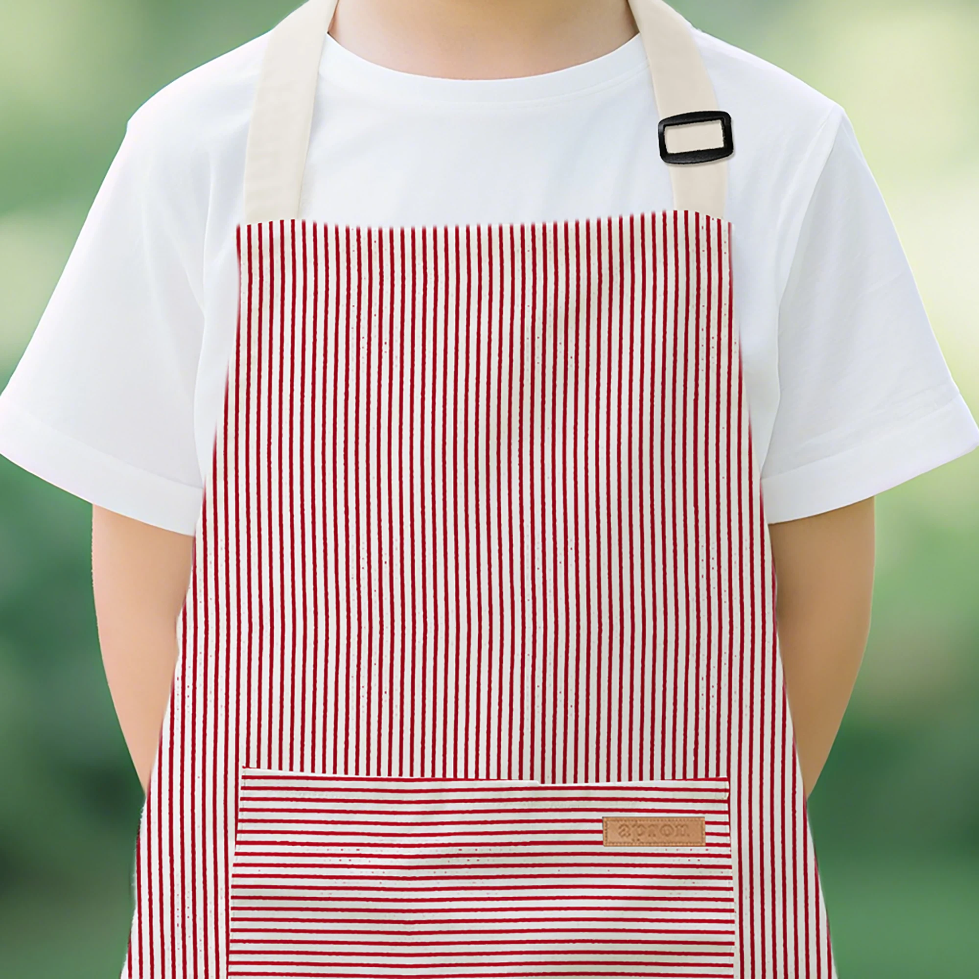 Personalized Christmas Penguin Biscuit Initial Kid Adult Baking Apron with Name and Front Pocket Birthday Christmas Gift for Kids Family