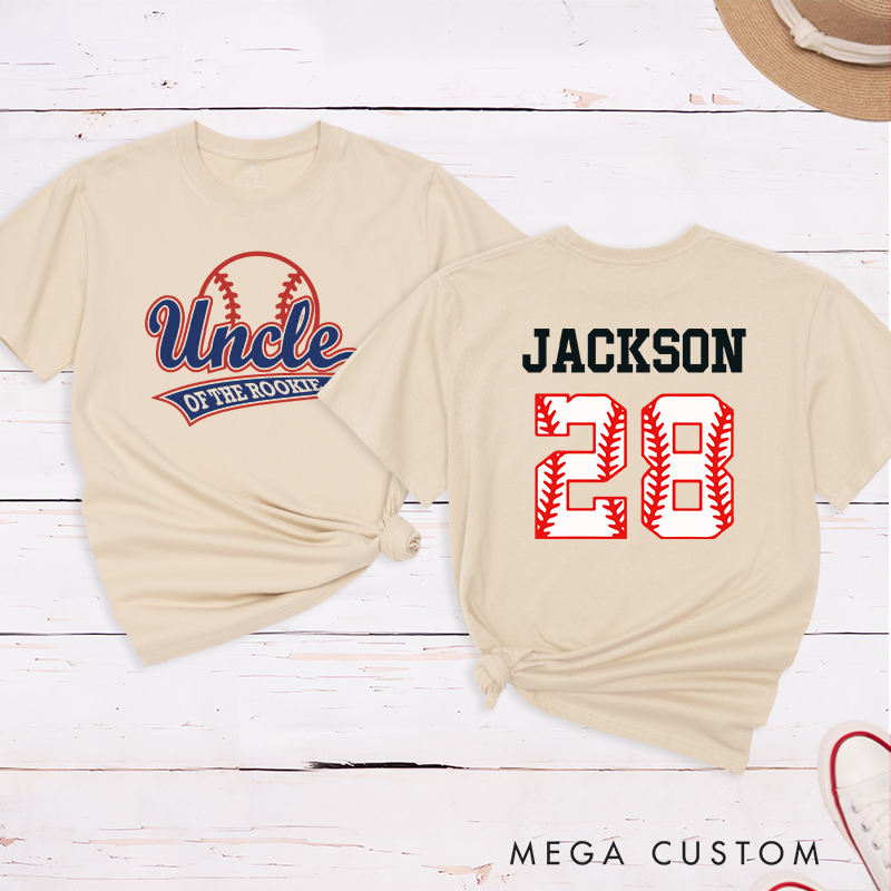 Personalized Baseball Name and Number T-Shirt for Uncle