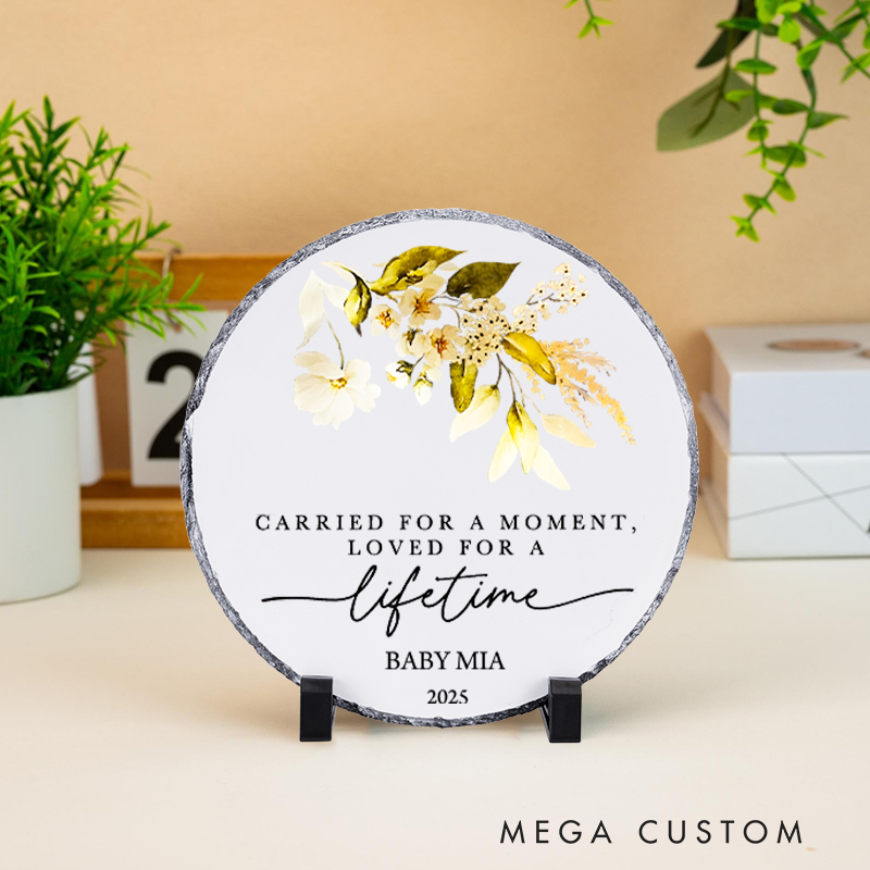 Personalized Memorial Stone Plate Sympathy Gift Slate Poem Keepsake Remembrance Bereavement Plaque for Loss of Loved One