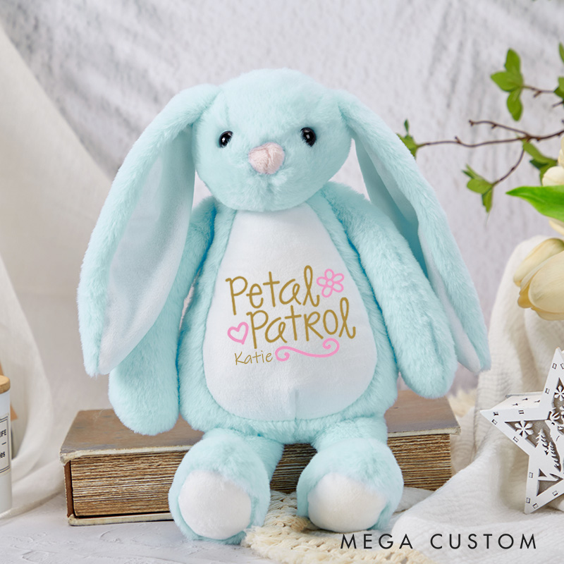 Personalised Flower Wreath Your Name Baby Rabbit for Wedding Flower Girl