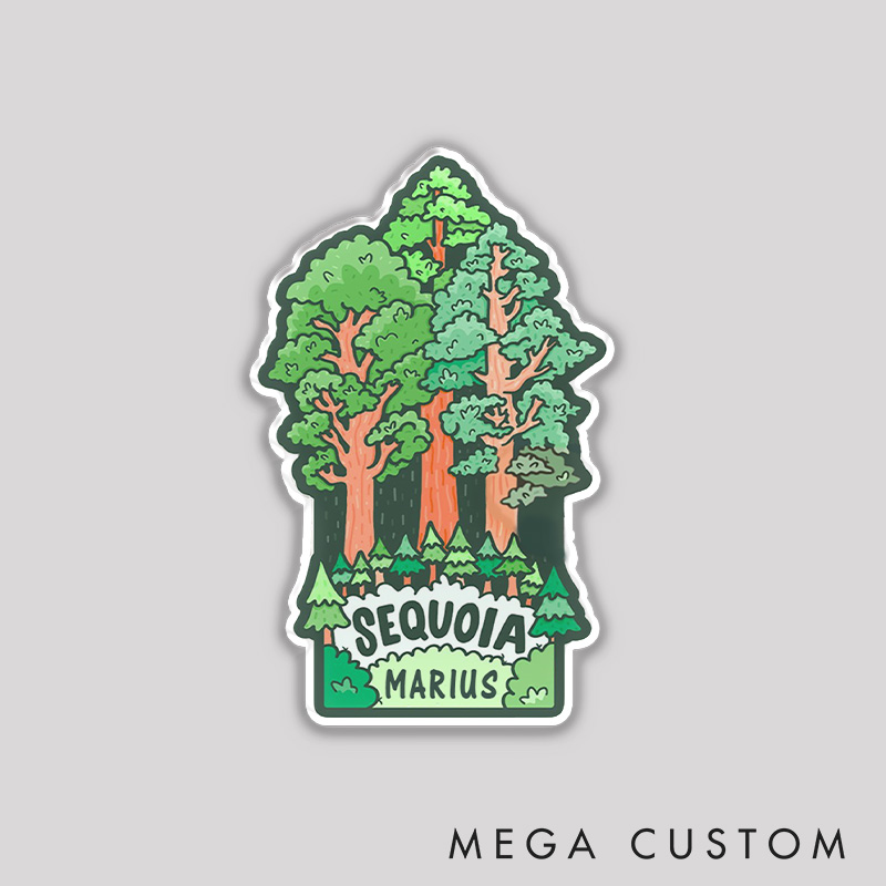 Personalized Sequoia Parks Refrigerator Magnets Camping Adventure Mountain Magnets Gift for Nature Travelers Outdoors Lover
