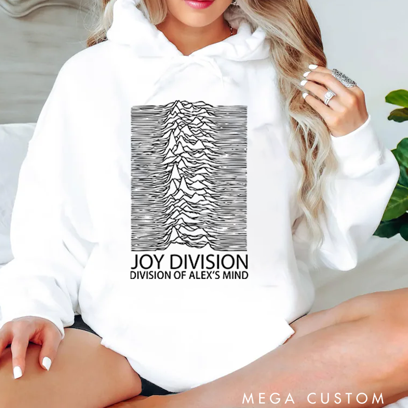 Personalized Classic Hoodies Minimalist Waveform Design Graphic and Bold and Artistic Abstract Line Art T Shirt for Post Punk Fans Hoodie