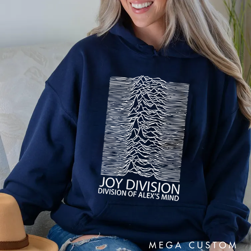 Personalized Classic Hoodies Minimalist Waveform Design Graphic and Bold and Artistic Abstract Line Art T Shirt for Post Punk Fans Hoodie