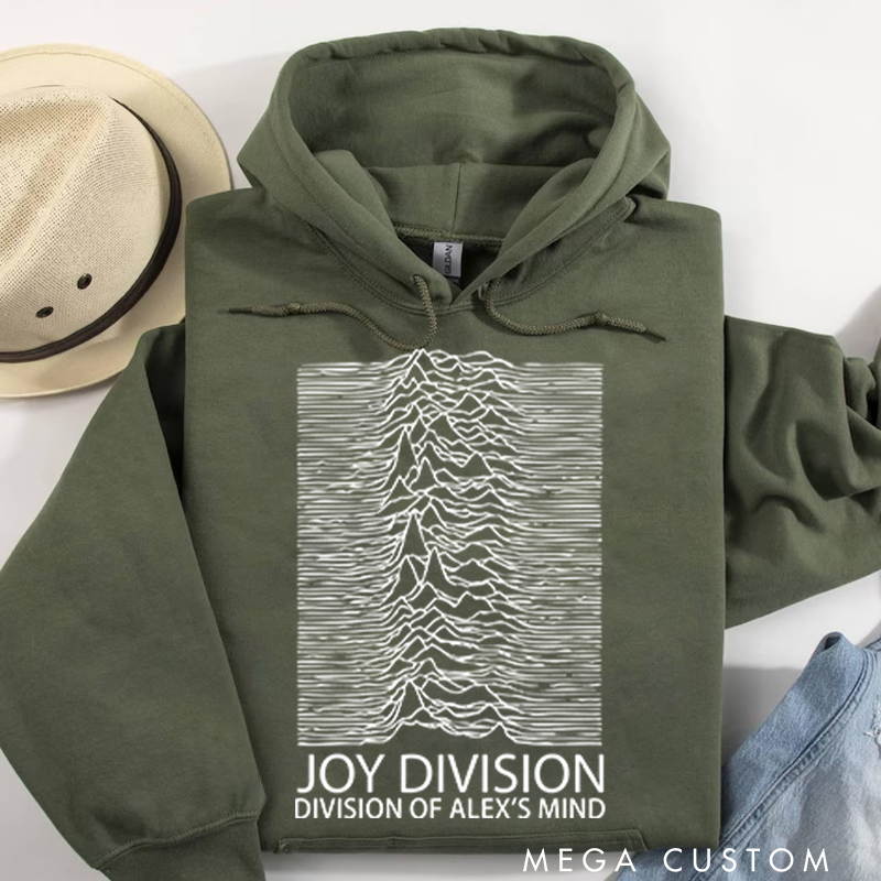 Personalized Classic Hoodies Minimalist Waveform Design Graphic and Bold and Artistic Abstract Line Art T Shirt for Post Punk Fans Hoodie
