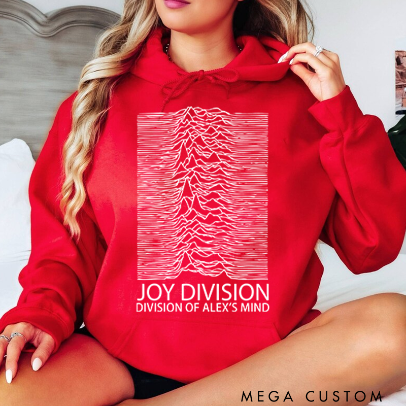 Personalized Classic Hoodies Minimalist Waveform Design Graphic and Bold and Artistic Abstract Line Art T Shirt for Post Punk Fans Hoodie