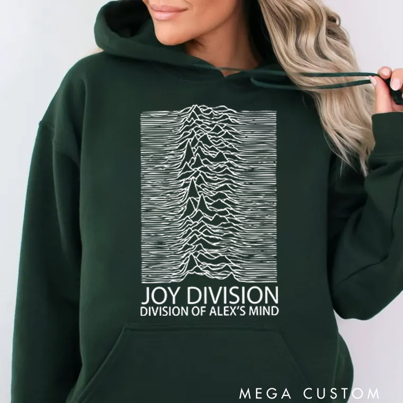 Personalized Classic Hoodies Minimalist Waveform Design Graphic and Bold and Artistic Abstract Line Art T Shirt for Post Punk Fans Hoodie
