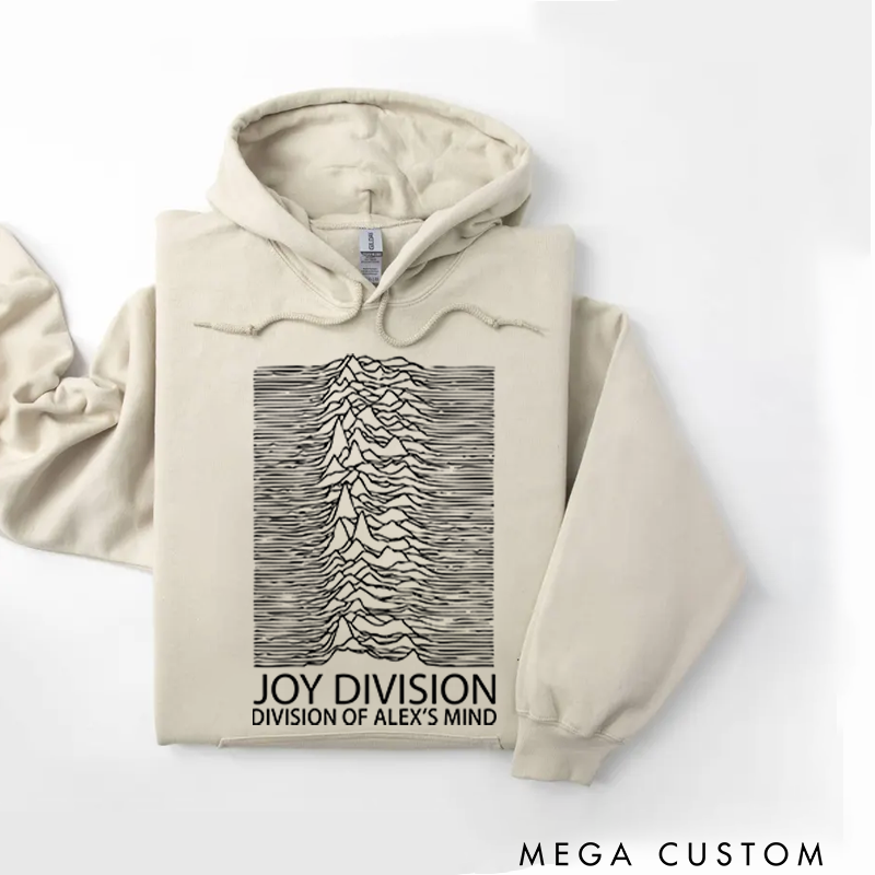 Personalized Classic Hoodies Minimalist Waveform Design Graphic and Bold and Artistic Abstract Line Art T Shirt for Post Punk Fans Hoodie