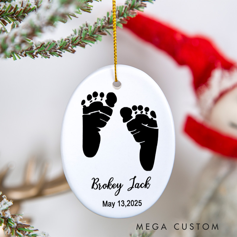 Personalized Infant Loss Remembrance Ornament Memorial Footprint Ornament Miscarriage Gift Baby Loss Gift Keepsake Stillborn Baby Memorial Ornament