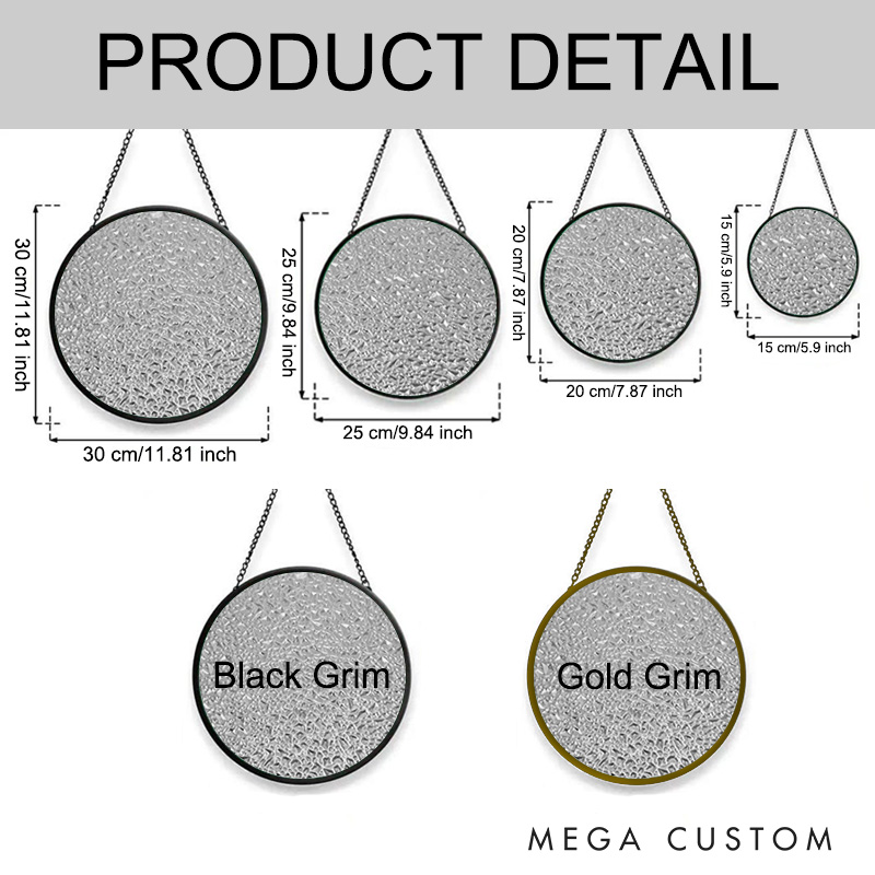 Personalized The Date We Became Mr and Mrs Glass Suncatcher for Couple