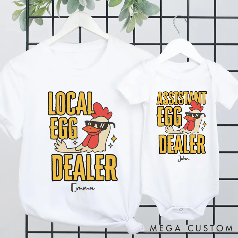 Personalized Chicken Mom and Me Designs Family Matching Outfit