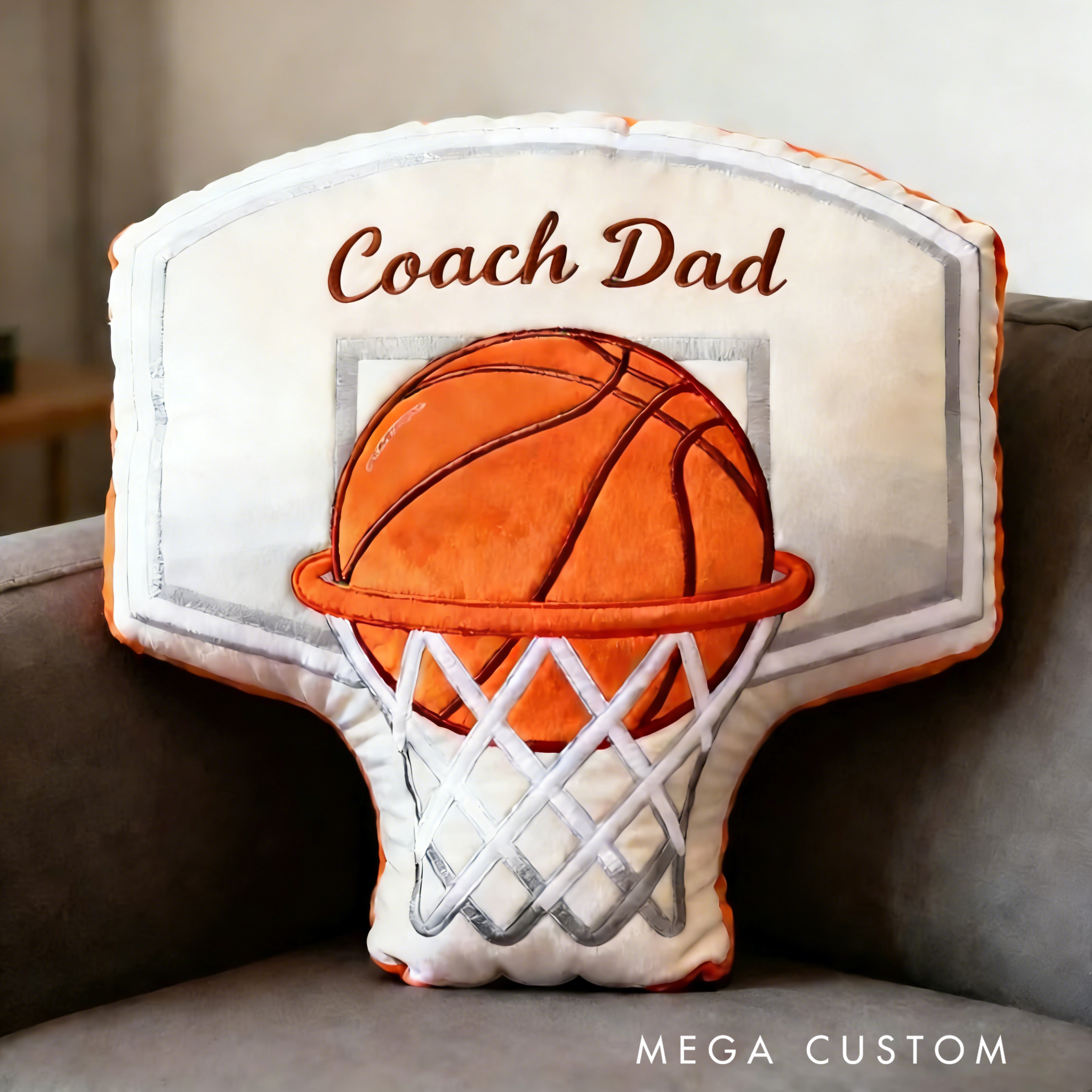 Personalized Graphic3DPrint Basketball Hoop Pillow with Custom Text for Basketball Lovers