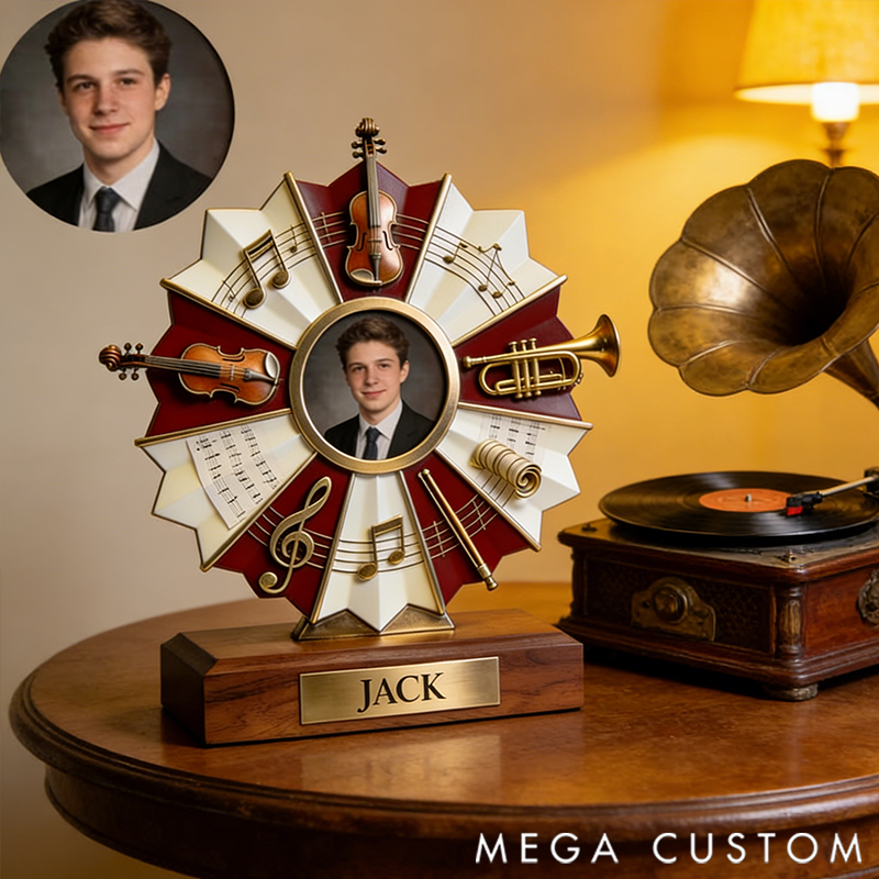 Personalized Symphony Music Award Photo Frame Ornament the Perfect Gift for Music Lovers