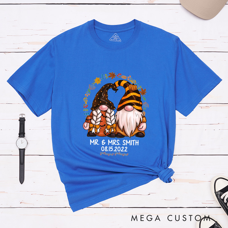 Personalized Mr and Mrs Dwarf Couple Matching Halloween T-Shirt 