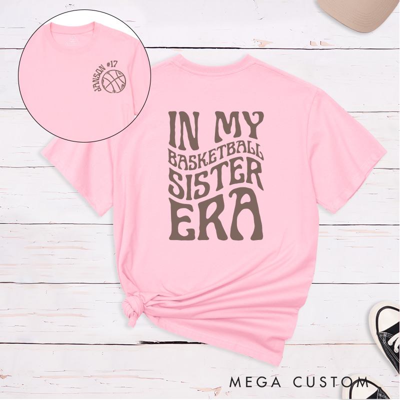 Personalized Oversized Basketball T-Shirt Design Featuring Custom Name Player Number Minimal Front Graphic Bold Back Text