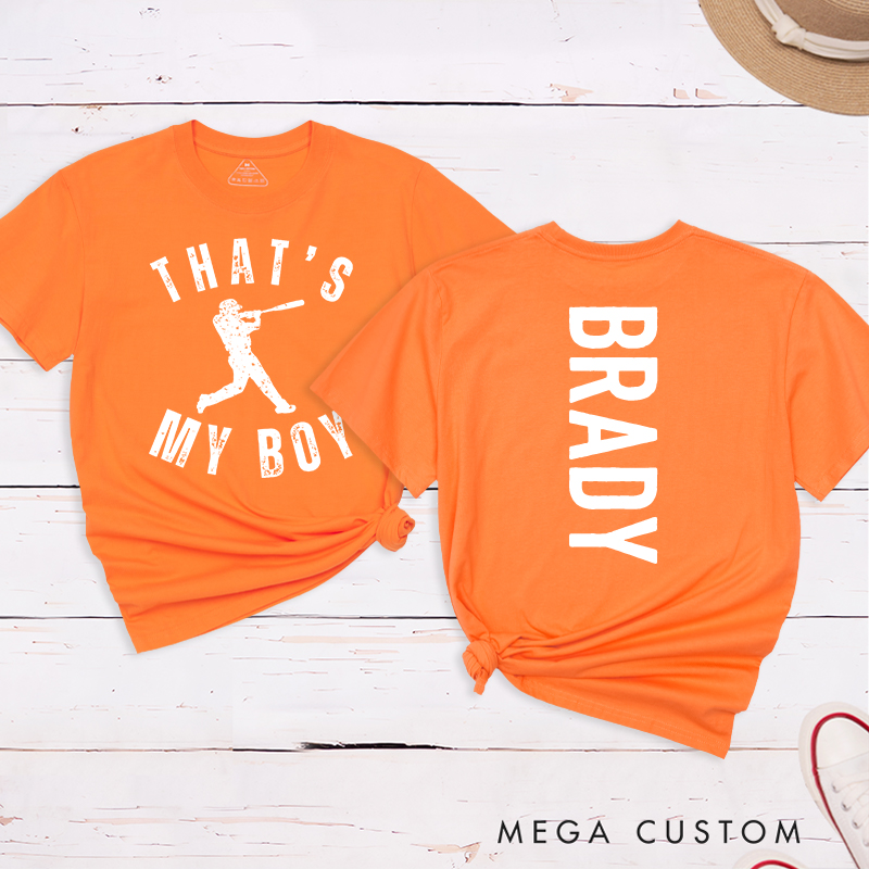 Personalized That's My Boy Baseball T-Shirt with Name