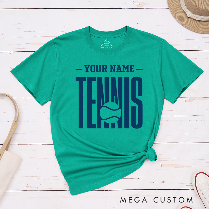Personalized Tennis T-Shirt with Customizable Name