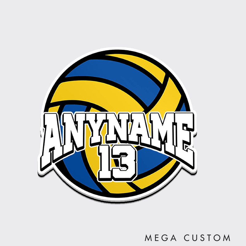 Personalized Volleyball Design Fridge Vibrant Design Fridge Magnets with Custom Player Name and Number
