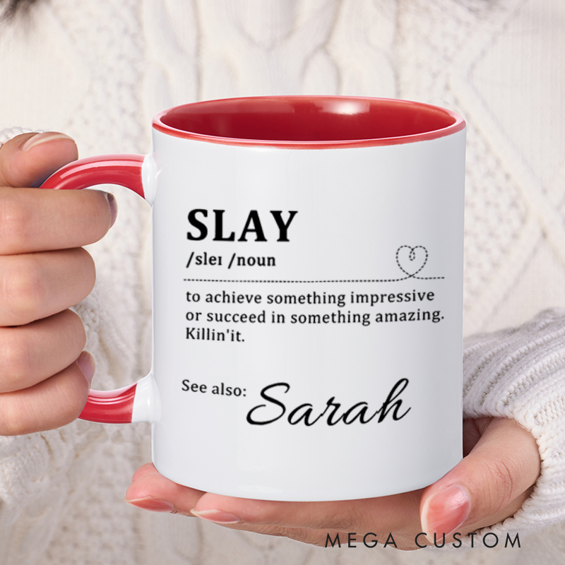 Personalized Farewell Mug with Slay Design Heartfelt Gift for Coworkers