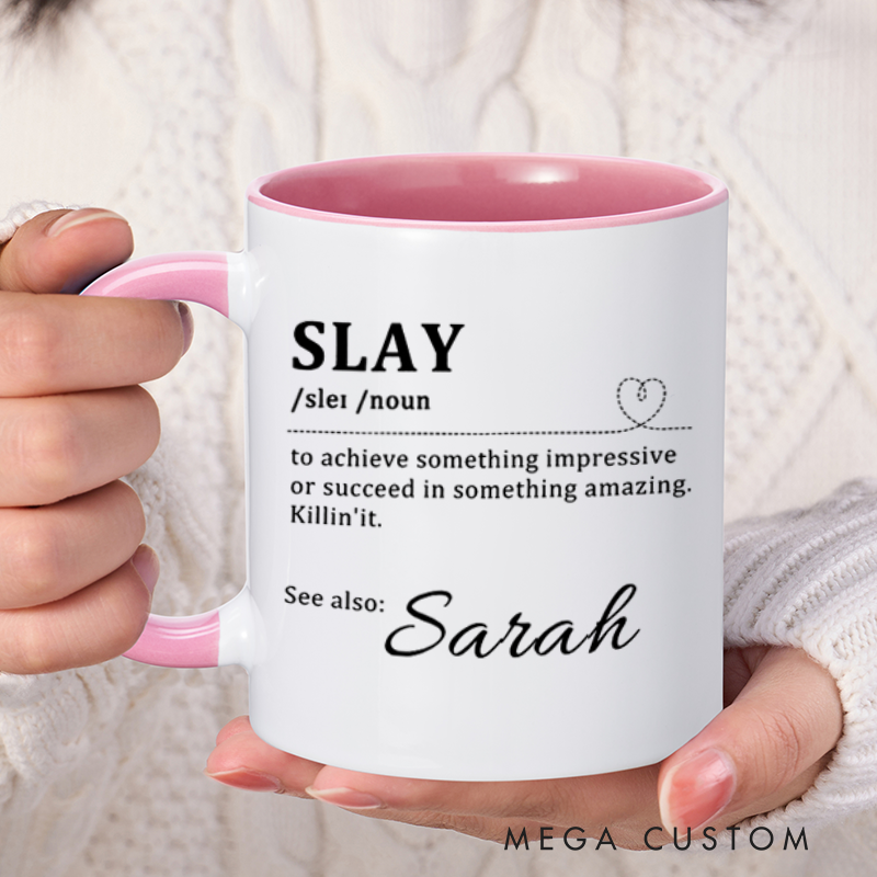 Personalized Farewell Mug with Slay Design Heartfelt Gift for Coworkers