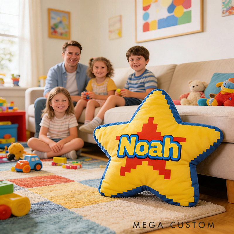 Personalized Star Shaped Pillow for Game Lovers Plush Pillow Christmas Birthday Party Gift for Kids
