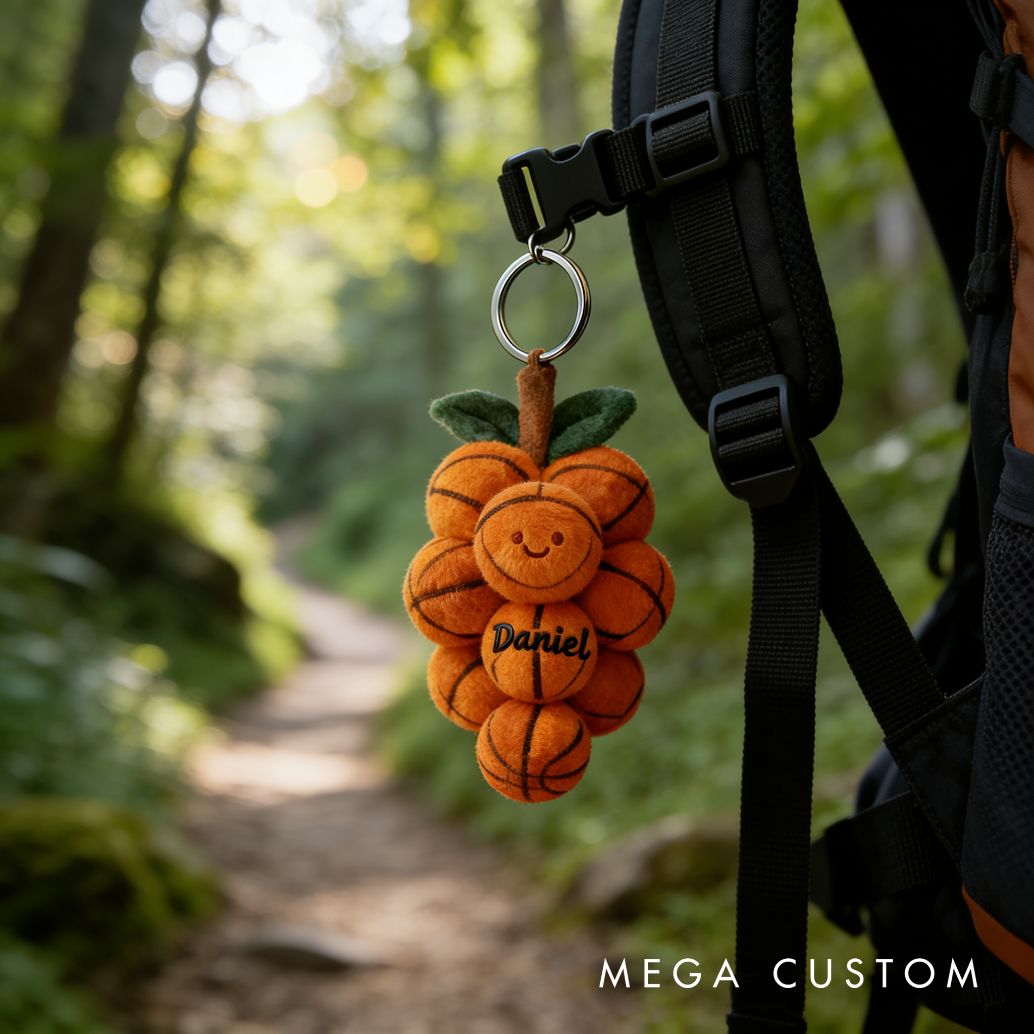 Personalized Basketball Keychain with Custom Name for Sports Enthusiasts and Fans