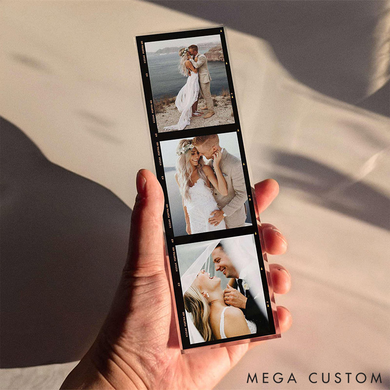 Personalized Film Photo Plaque Custom Couple Besties Photos Acrylic Stand Valentine Galentine Gift for Her Photo Keepsake Anniversary Gift Stand