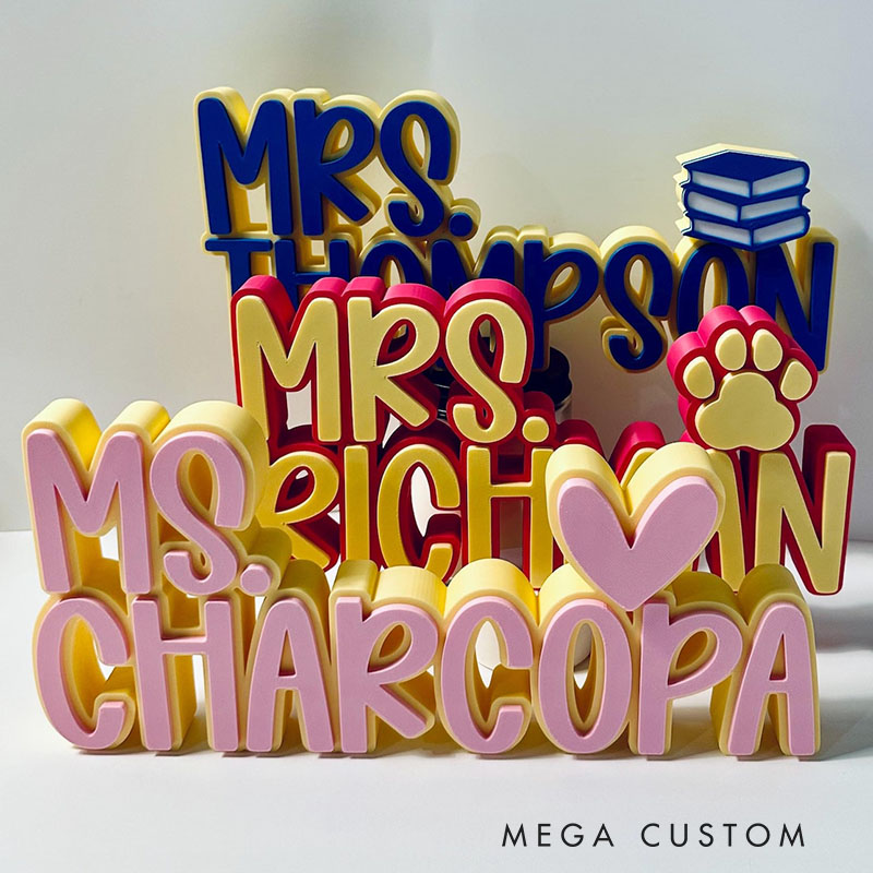 Personalized Desk Name Plate Custom Name Perfect Office Holiday Gift