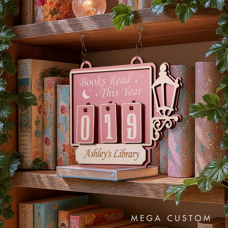 Personalized Book Reading Tracker Custom Name Perfect Reader Gift and Decor