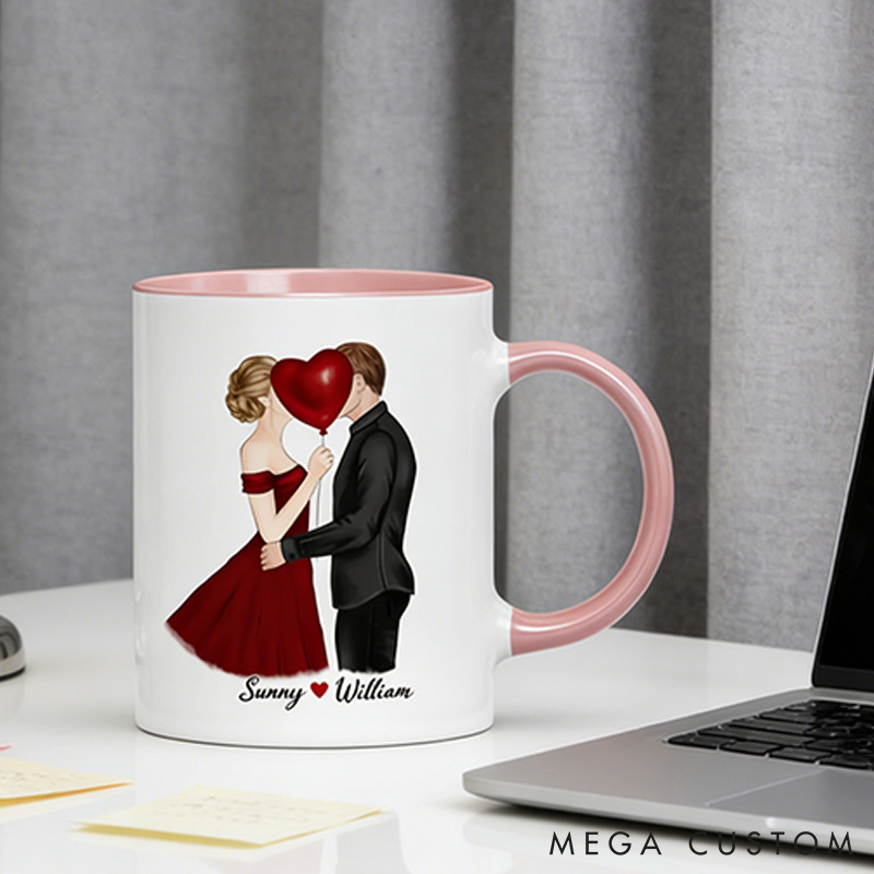 Personalized Kissing Couple You Are My Person Mug Valentine Gift for Wife Romantic Coffee Mug for husband Valentine Mug for Her Him