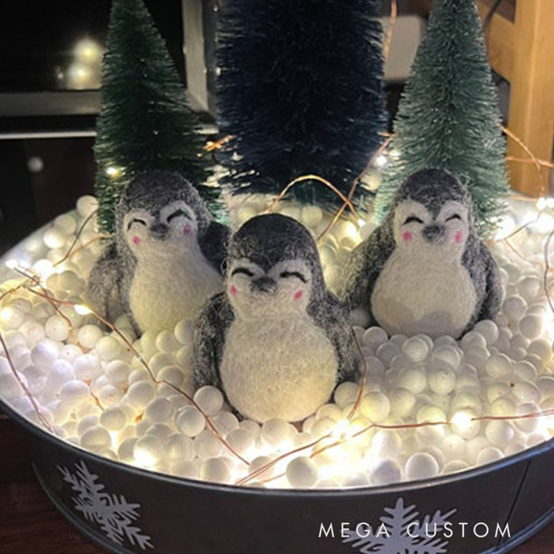 Felt Animals Felt Penguins Penguin Ornament Felt Shapes Felt Ornaments Christmas Ornaments