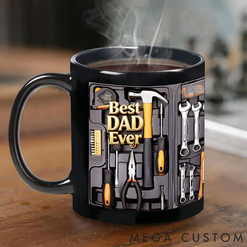 Personalized Funny Coffee Mug Unique Gifts for Best Dad Ever, Best Grandpa Ever