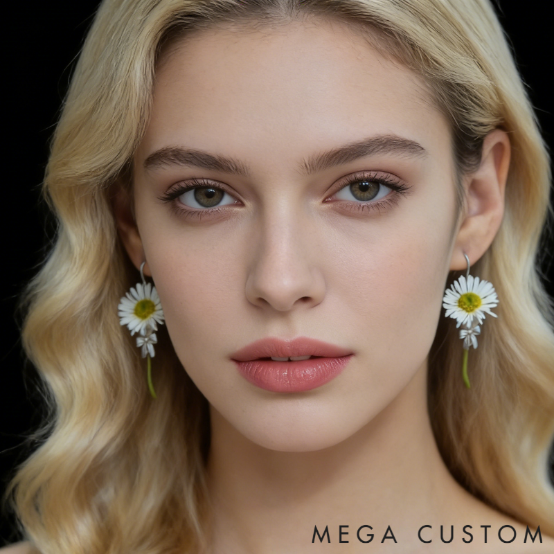 Personalized Floral Design Earrings Refreshing Vibe Unique Gift Choice Fresh Atmosphere Accessories for Her