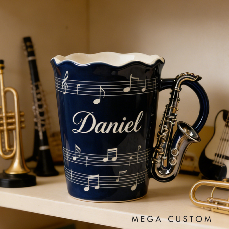 Personalized Musical Instrument Coffee Mug Perfect Gift for Musicians and Music Lovers Alike